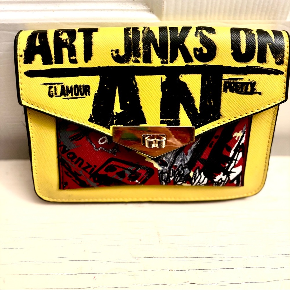 Art Jinks Yellow and Red Clutch